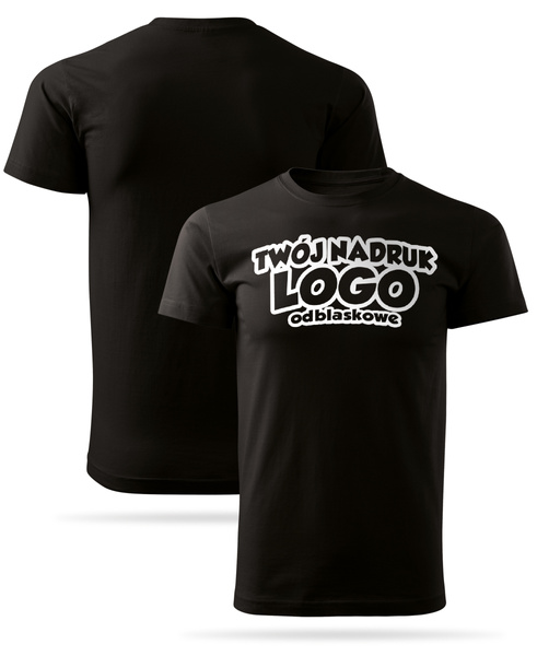 Czarna męska koszulka T-shirt z własnym nadrukiem