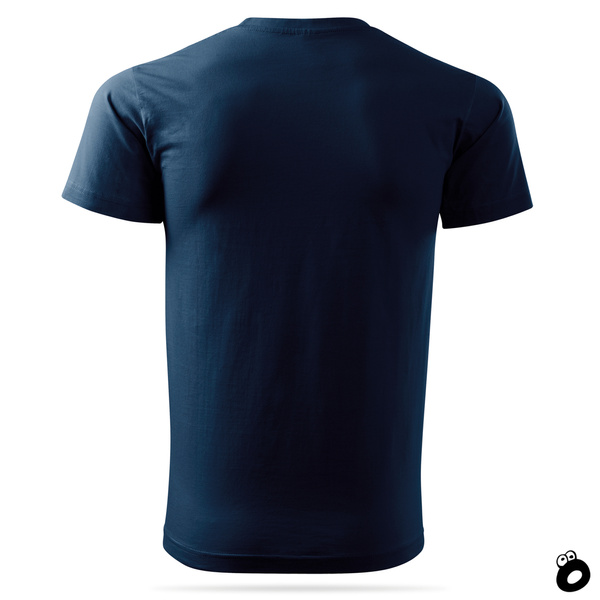 Męska koszulka bawełniana T-shirt - granatowa