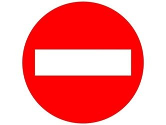 Naklejka znak zakaz wjazdu