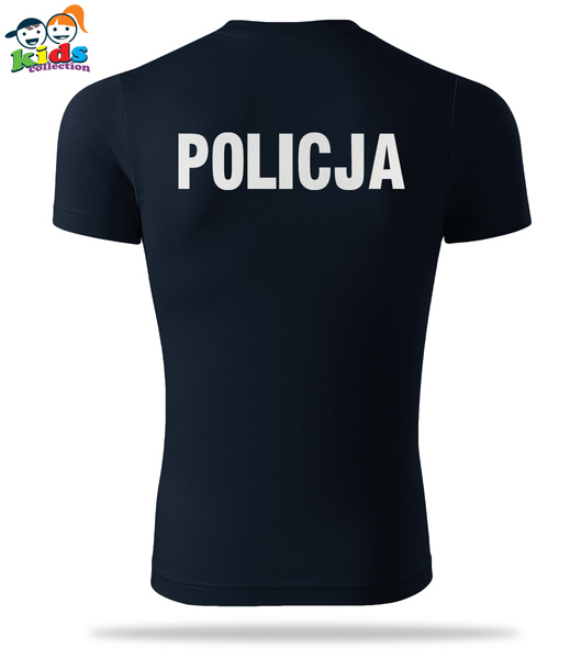 Dziecięca koszulka z nadrukiem odblaskowym POLICJA