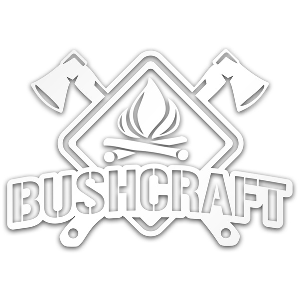 BUSHCRAFT odblaskowa naklejka na auto srebrna