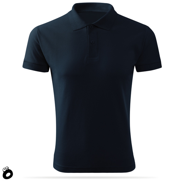 Koszulka męska bawełniana polo - kolor granatowy