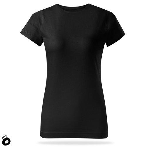 Damska koszulka bawełniana T-shirt - kolor czarny
