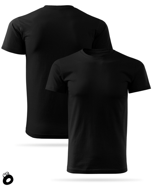 Zestaw 3 sztuk męskich koszulek bawełnianych T-shirt - czarnych