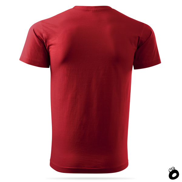 Męska koszulka bawełniana T-shirt - czerwony