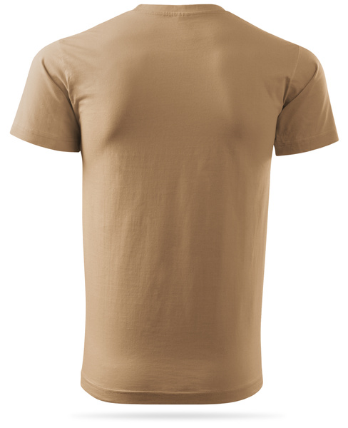 Piaskowa męska koszulka T-shirt z własnym nadrukiem 