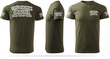 Zieleń wojskowa męska koszulka T-shirt z własnym nadrukiem 