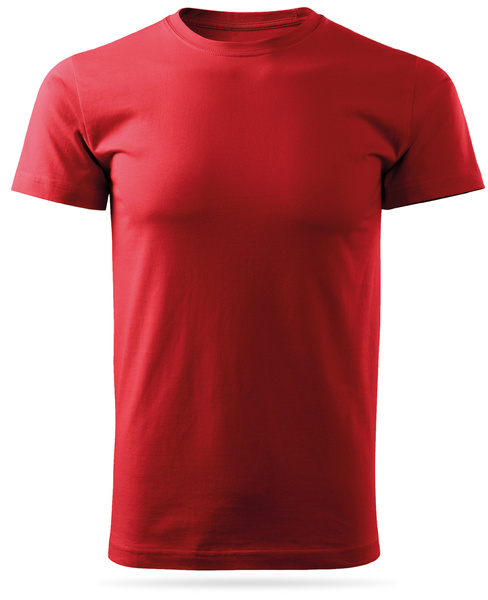 Czerwona męska koszulka T-shirt z własnym nadrukiem 