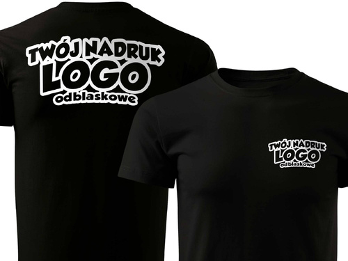 Czarna męska koszulka T-shirt z własnym nadrukiem