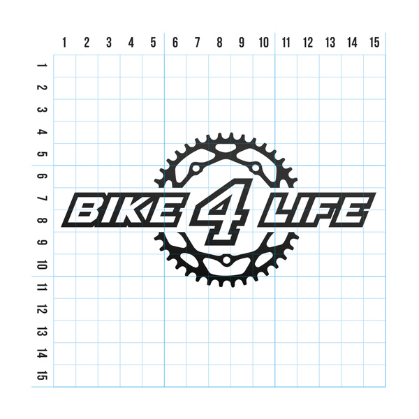 BIKE 4 LIFE odblaskowa naklejka na auto czarna