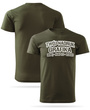 Zieleń wojskowa męska koszulka T-shirt z własnym nadrukiem