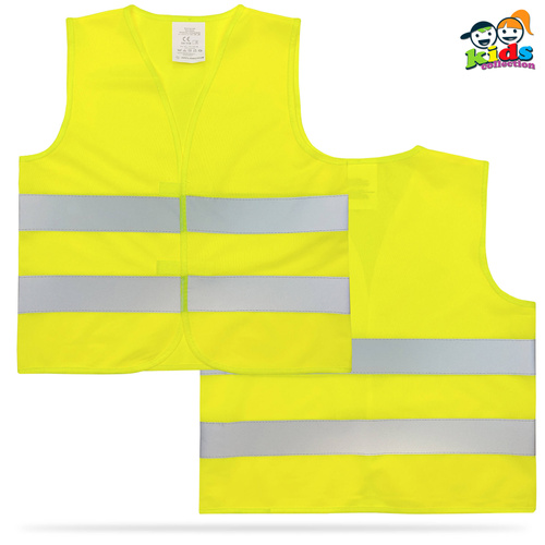 Kamizelka odblaskowa dla dzieci - rozpinana z lamówką 110-122cm