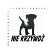 NIE KRZYWDŹ odblaskowa naklejka - czarna