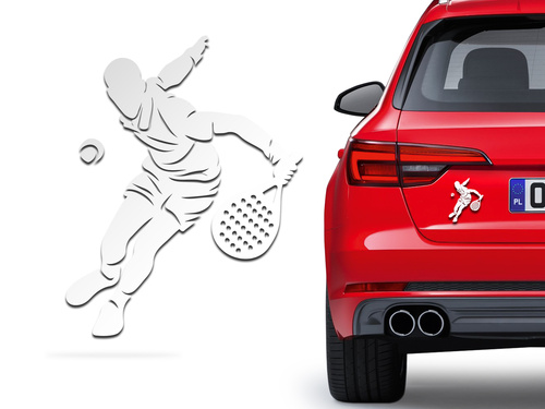 PADEL odblaskowa naklejka - srebrna