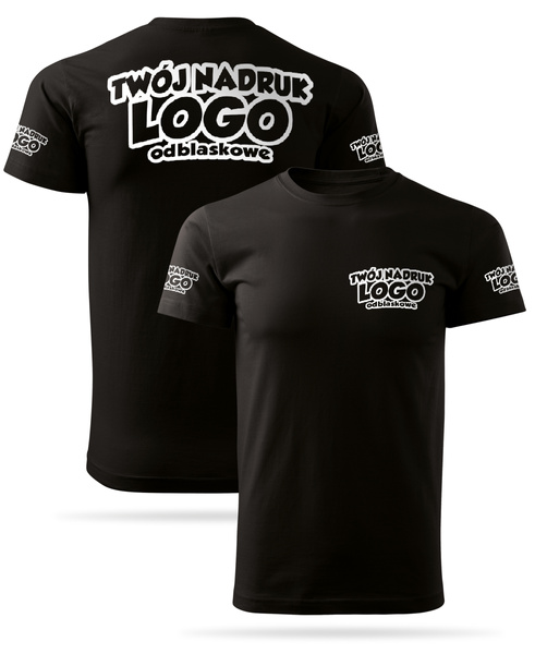 Czarna męska koszulka T-shirt z własnym nadrukiem 