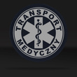TRANSPORT MEDYCZNY naszywka odblaskowa z eskulapem