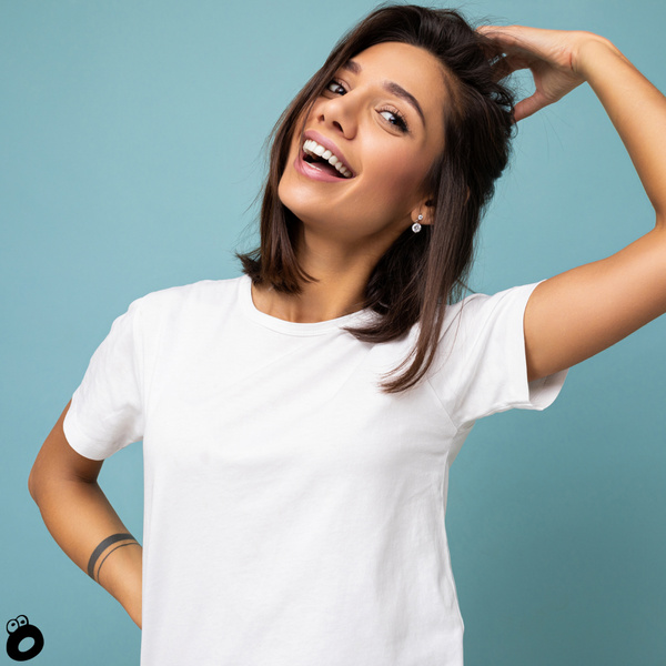 Damska koszulka bawełniana T-shirt - kolor biały