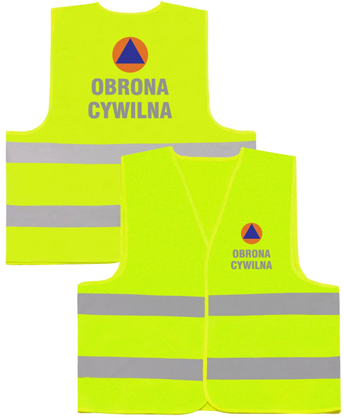 OBRONA CYWILNA kamizelka odblaskowa znak
