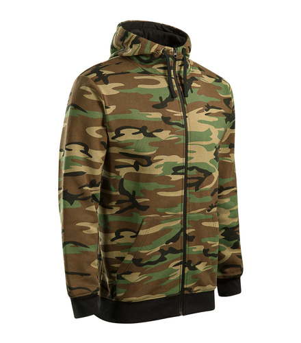 Myśliwska bluza z kapturem – brązowa camo