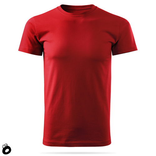 Męska koszulka bawełniana T-shirt - czerwony