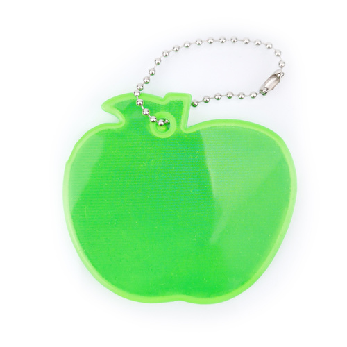 Zawieszka odblaskowa na łańcuszku - JABŁUSZKO ZIELONE