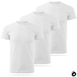 Zestaw 3 sztuk męskich koszulek bawełnianych T-shirt - białych