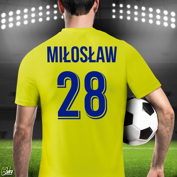 Sportowa koszulka termoaktywna T-shirt z TWOIM NAPISEM I NUMEREM