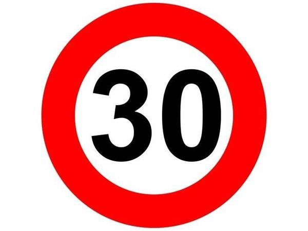Naklejka znak ograniczenie prędkości 30 km/h