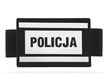 Odblaskowa opaska szybkiego rozpoznania nadruk POLICJA - czarna