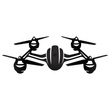 DRON 2 odblaskowa naklejka na auto czarna