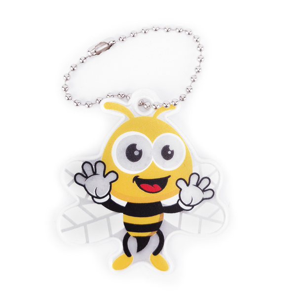 Zawieszka odblaskowa na łańcuszku - PSZCZÓŁKA