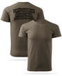 Brązowa męska koszulka T-shirt z własnym nadrukiem 
