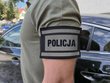 Odblaskowa opaska szybkiego rozpoznania nadruk POLICJA - czarna