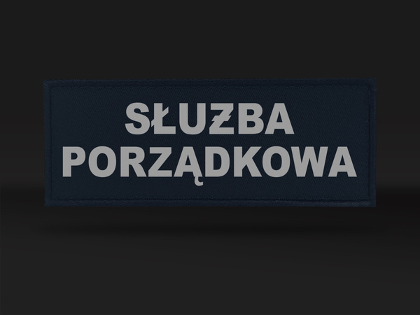 SŁUŻBA PORZĄDKOWA naszywka odblaskowa 