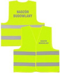 NADZÓR BUDOWLANY kamizelka odblaskowa