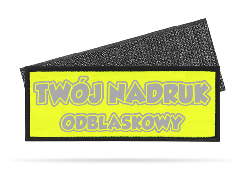 Naszywka odblaskowa z własnym napisem lub logo