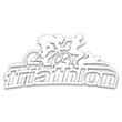 TRIATHLON 2 odblaskowa naklejka na auto srebrna