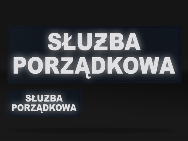 SŁUŻBA PORZĄDKOWA zestaw emblematów odblaskowych