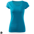 Zestaw 3 sztuk damskich koszulek bawełnianych - kolor turkusowy