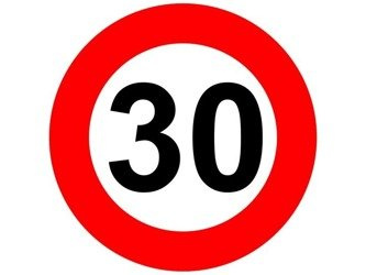 Naklejka znak ograniczenie prędkości 30 km/h