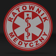 RATOWNIK MEDYCZNY naszywka odblaskowa z eskulapem