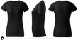 Damska koszulka bawełniana T-shirt - kolor czarny