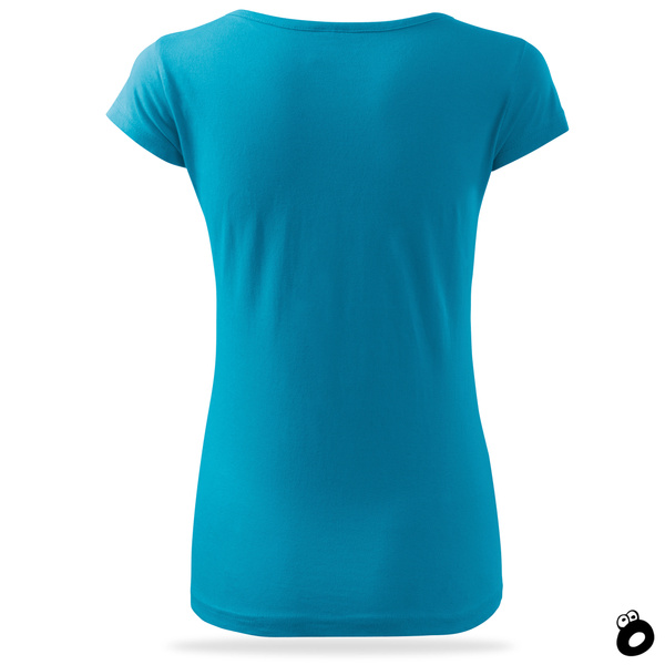 Damska koszulka bawełniana - kolor turkusowy