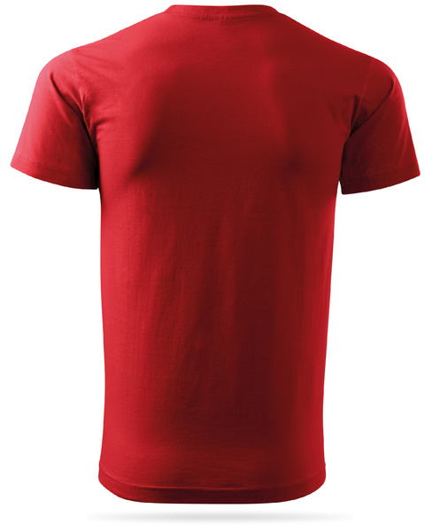 Czerwona męska koszulka T-shirt z własnym nadrukiem 