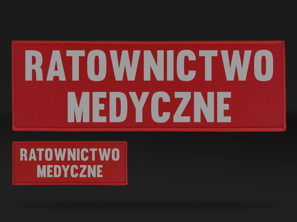RATOWNICTWO MEDYCZNE zestaw naszywek odblaskowych