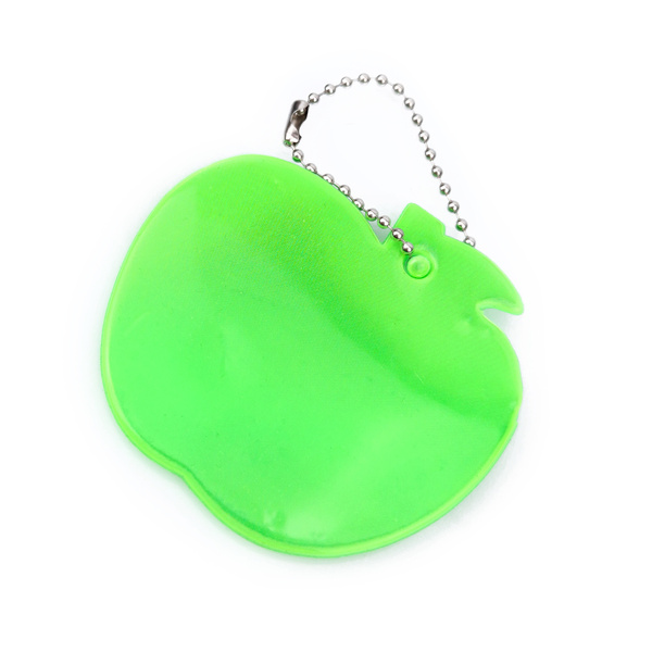 Zawieszka odblaskowa na łańcuszku - JABŁUSZKO ZIELONE