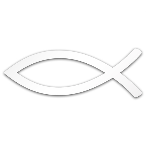 RYBKA odblaskowa naklejka na auto srebrna