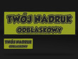 Zestaw naszywek odblaskowych z własnym napisem 