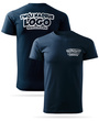 Granatowa męska koszulka T-shirt z własnym nadrukiem 