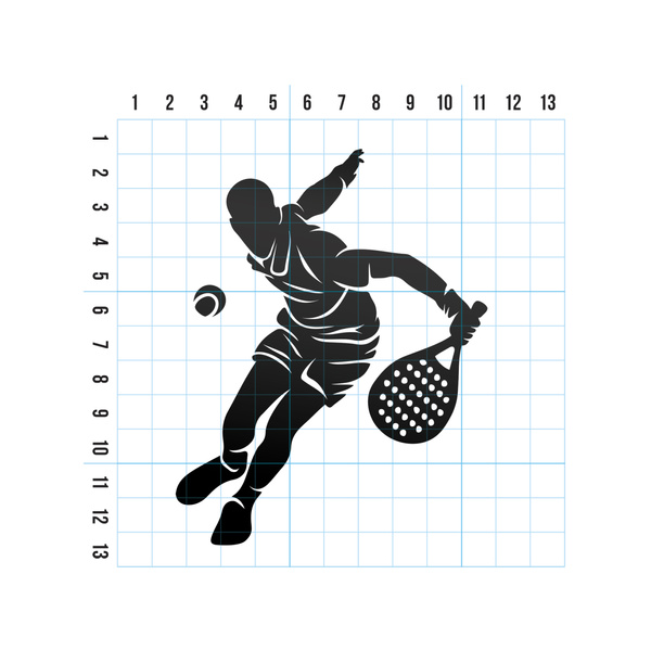 PADEL odblaskowa naklejka - czarna